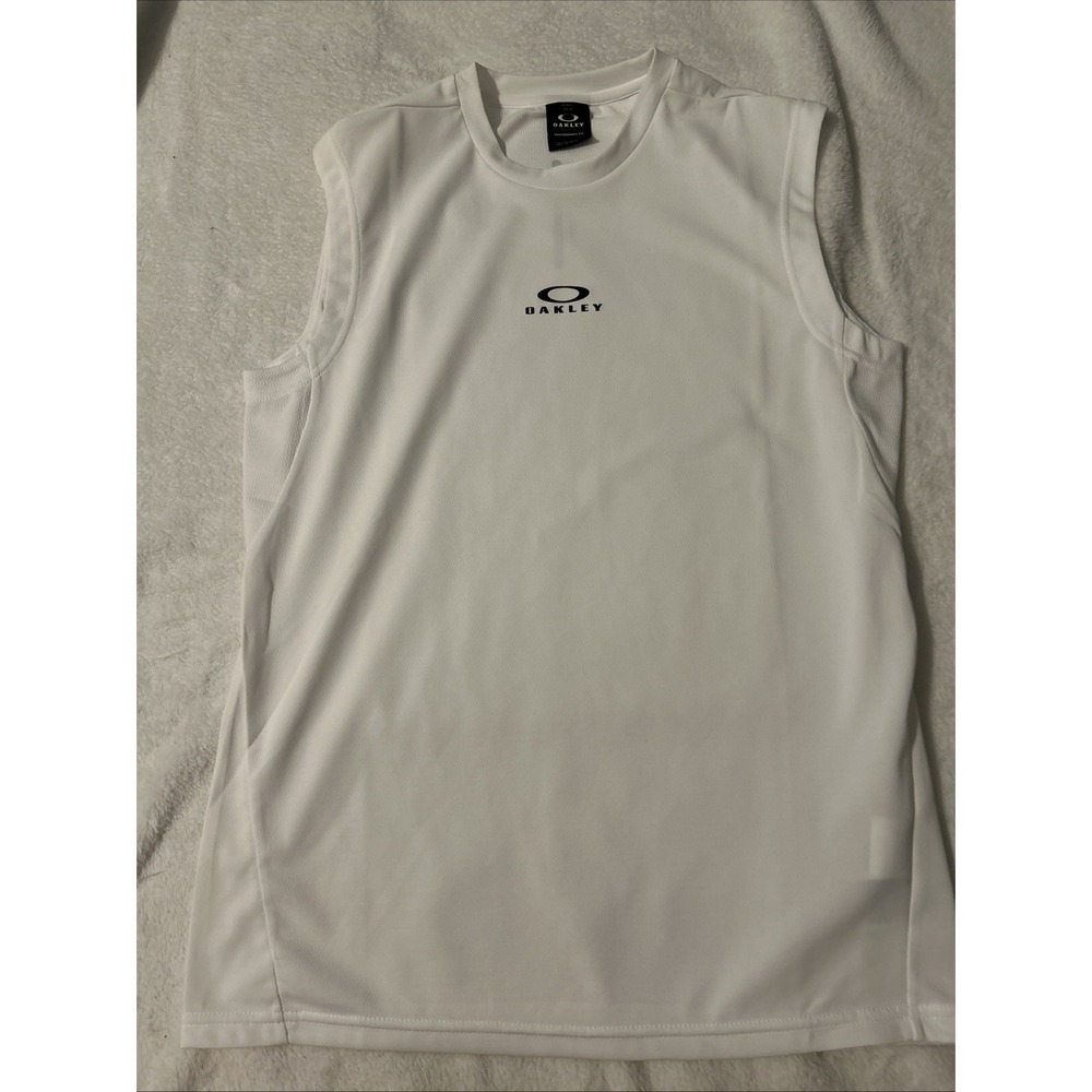 Oakley Mens White And Black Tank Top Size Small